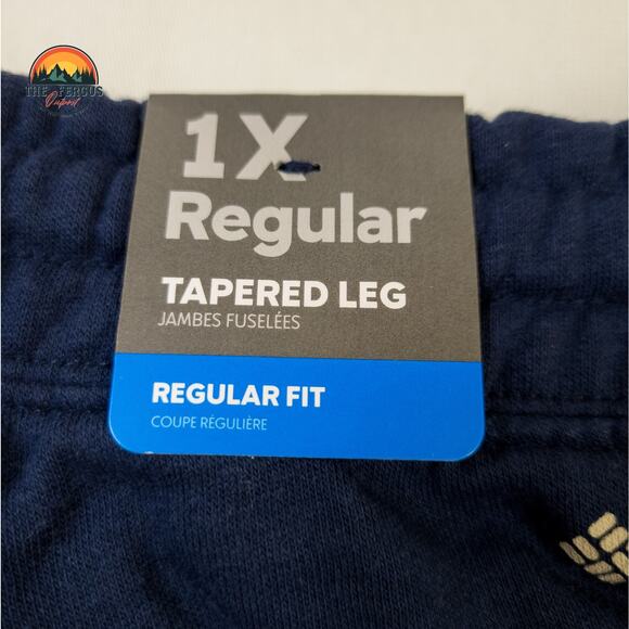 NWT Columbia Tapered Leg Sweatpants Navy White Collegiate Stretch Men Sz 1X/XXL - Picture 10 of 10